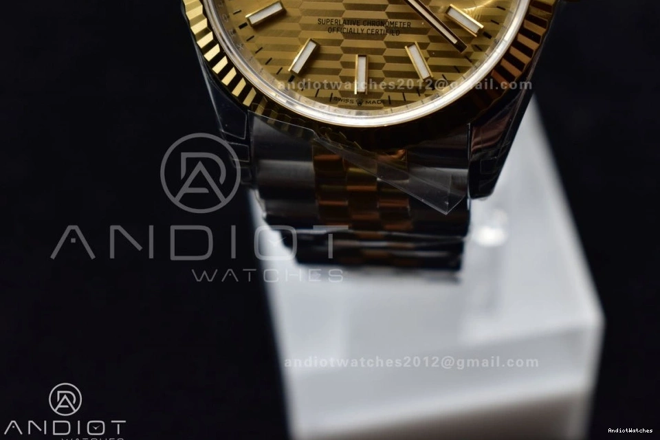 on Bracelet 36 Best 126231 DateJust 1:1 592 Jubilee Steel 904L Dial SS VS YG VSF Textured Elegant Edition Gold 0129